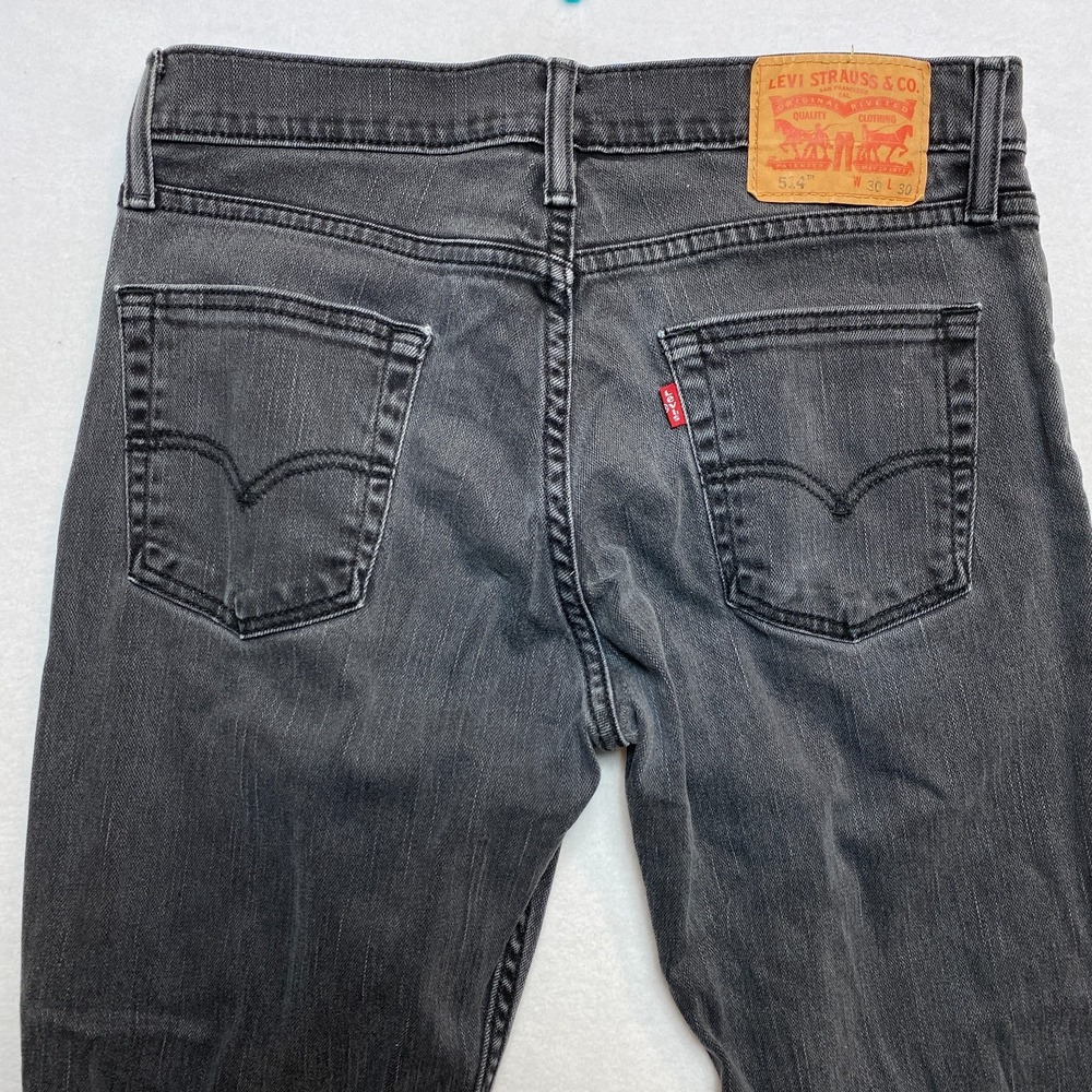 Levis 514 Denim Jeans Mens 30 Gray Straight Leg - Picture 9 of 12